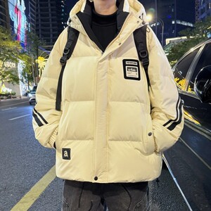 79007-特P25890白鸭绒情侣款连帽羽绒服男大码轻便冬季潮图片