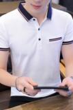 8011-P30翻领男士短袖T恤潮牌纯棉衫有带领男装体恤，男装Polo衫，电商D310B