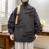 76229-P55高领毛衣男秋冬季新款加厚线衣服内搭打底流苏针织衫，男装针织衫/毛衣，电商D310B