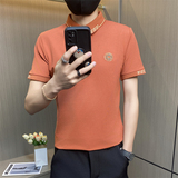 PL034-特P40社会小伙短袖T恤男夏季休闲潮牌修身翻领POLO衫网红，男装Polo衫，电商D310B
