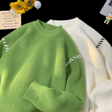 M3938-特P50港风复古撞色毛衣针织衫男潮牌秋冬季宽松休闲潮流情，男装针织衫/毛衣，电商D310B