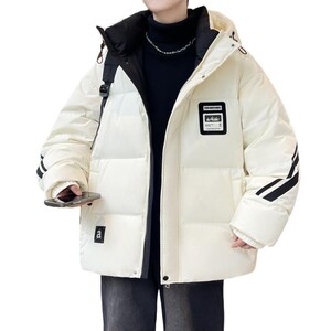 79007-特P258羽绒服男冬宽松加厚保暖潮学生连帽面包服图片