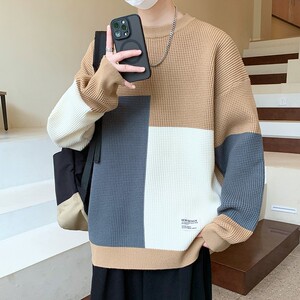 84545-P50秋冬休闲圆领毛衣男针织打底衫图片