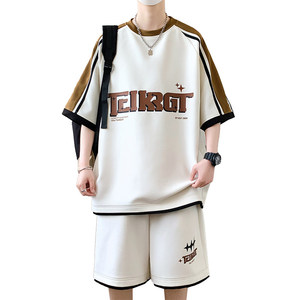 TZ24358-特P50夏季运动服套装男生潮牌青少年短袖短裤学生图片