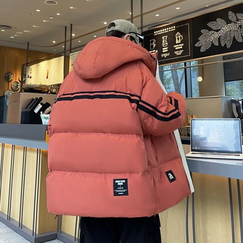 79007-特P258羽绒服男冬宽松加厚保暖潮学生连帽面包服,男装羽绒服,电商D310B