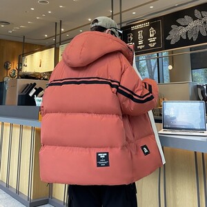 79007-特P258羽绒服男冬宽松加厚保暖潮学生连帽面包服图片