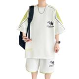 84355-特P50休闲运动套装夏季星星潮流套装学生潮牌短袖两件套，男装休闲套装，电商D310B