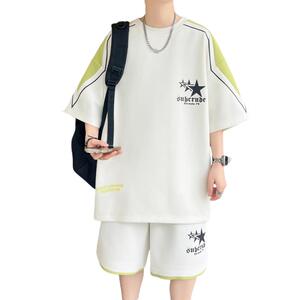 84355-特P50休闲运动套装夏季星星潮流套装学生潮牌短袖两件套图片