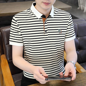 84041-P40春秋新款短袖T恤男休闲打底衫男士修身衫商务休闲图片