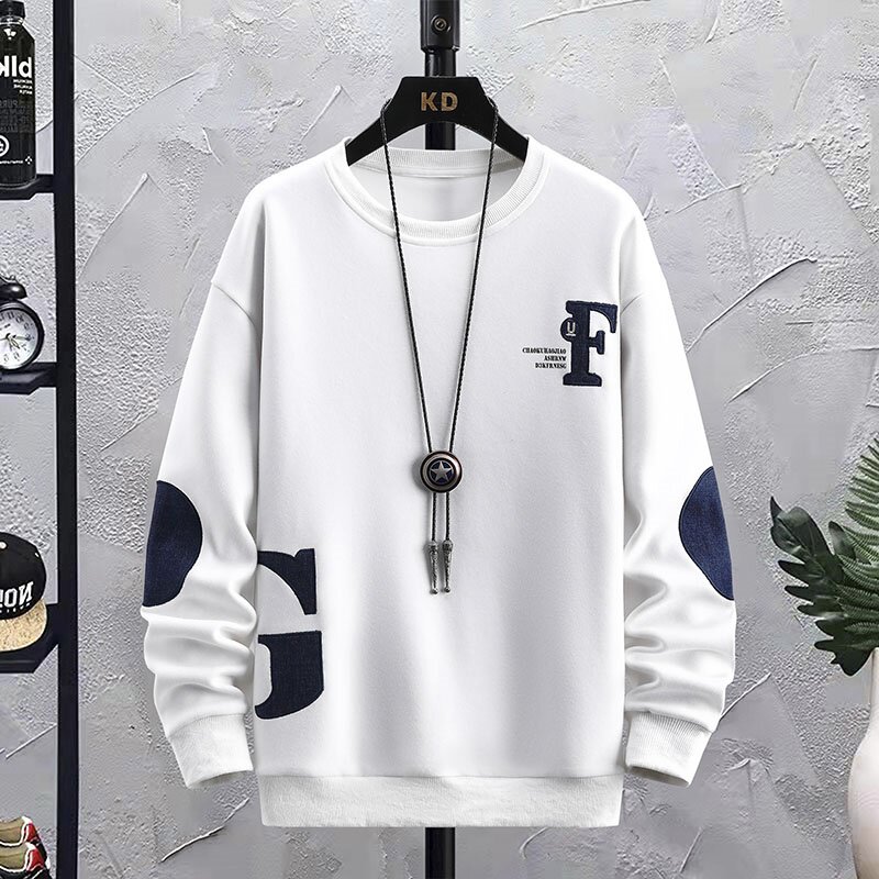 71902-P45长袖t恤男士ins潮牌宽松高街卫衣春秋季百搭秋装体恤，男装卫衣，电商D310（原电商305）