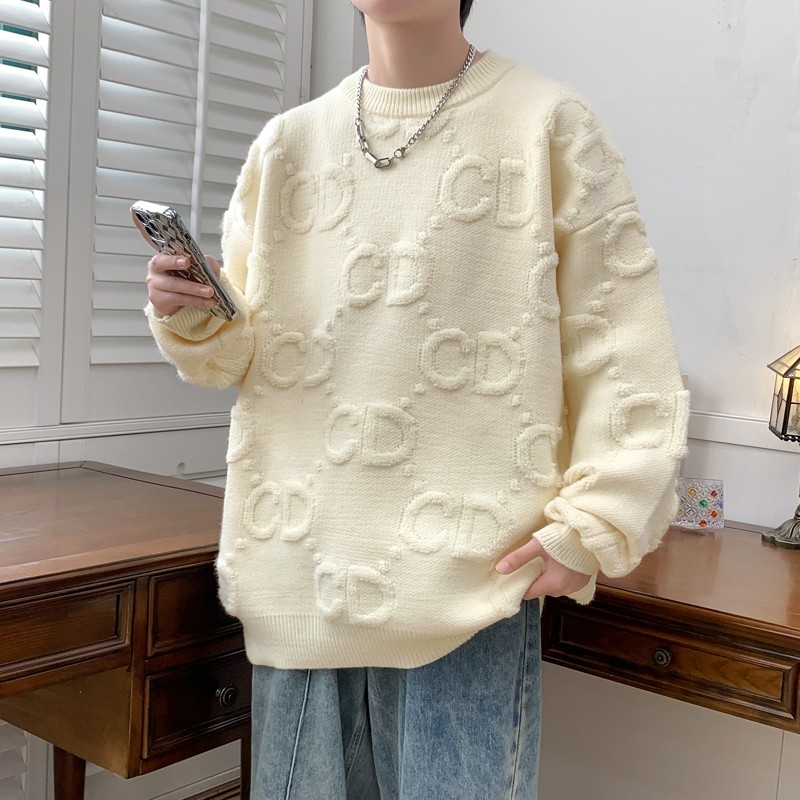 83963-P60 秋冬新款休闲毛衣男长袖针织衫 港风宽松毛衣打底衫图片