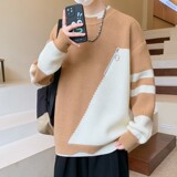 84533-P55秋冬休闲圆领毛衣男针织打底衫，男装针织衫/毛衣，电商D310B