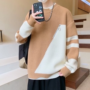 84533-P55秋冬休闲圆领毛衣男针织打底衫图片