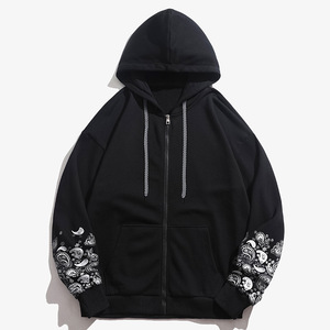 得物二开GSY9915-特P55卫衣外套男潮牌纯棉宽松休闲连帽拉链开衫图片