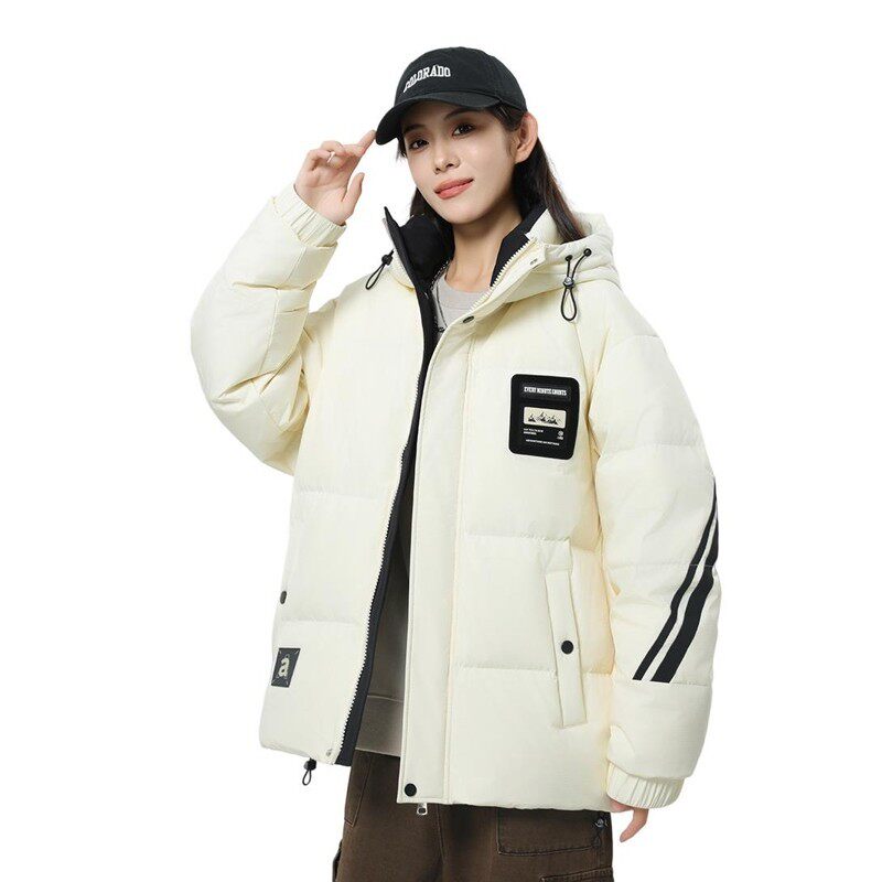 79007-特P258冬季情侣羽绒服美式运动风宽松保暖外套学院风男女,男装羽绒服,电商D310B