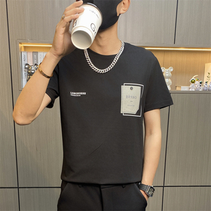 T3305-特P30控55夏季圆领短袖t恤男韩版帅气青年男士半袖体恤衫图片