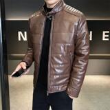 68707-P115pu皮棉衣男士冬季加厚棉服韩版机车皮夹克外套冬装，男装皮衣，电商D310B