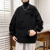 76229-P55高领毛衣男秋冬季新款加厚线衣服内搭打底流苏针织衫，男装针织衫/毛衣，电商D310B