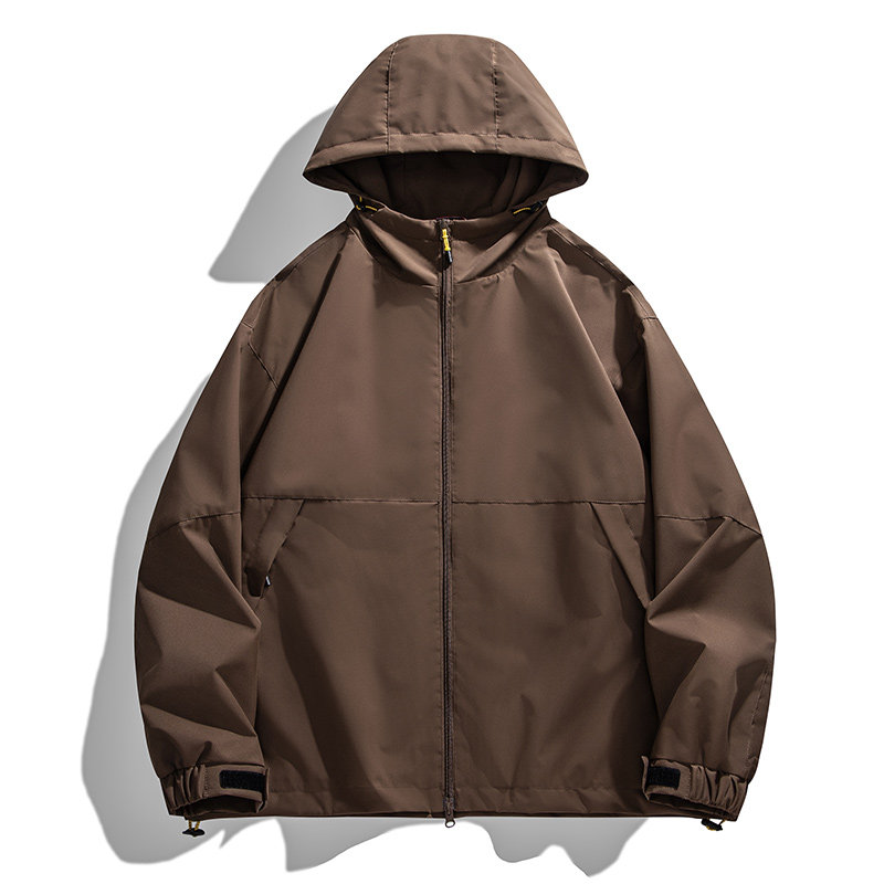 JK583-特P60连帽冲锋衣外套男猎装夹克春秋款美式复古工装机车服,男装夹克,电商D310B