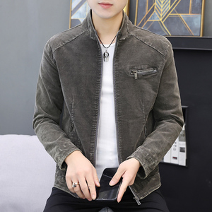 JK1856-P100牛仔外套男韩版修身立领夹克男士休闲百搭青年帅气
