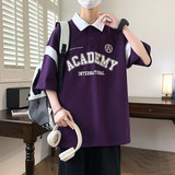 84068-P40衫男短袖夏季简约潮流百搭t恤上衣服宽松学院风，男装T恤，电商D310B