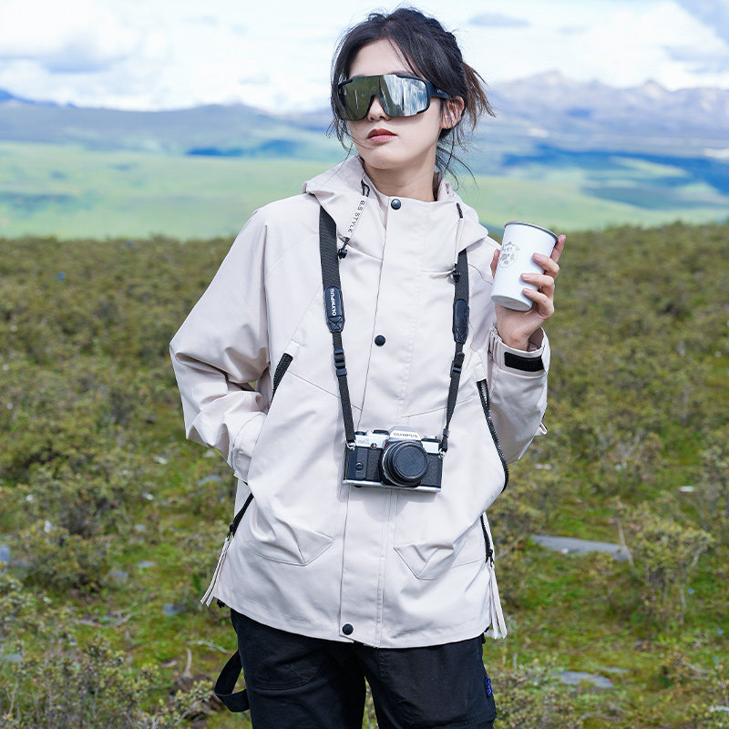 JK581-特P80冲锋衣外套连帽男款户外登山防风防水女夹克,男装夹克,电商D310B