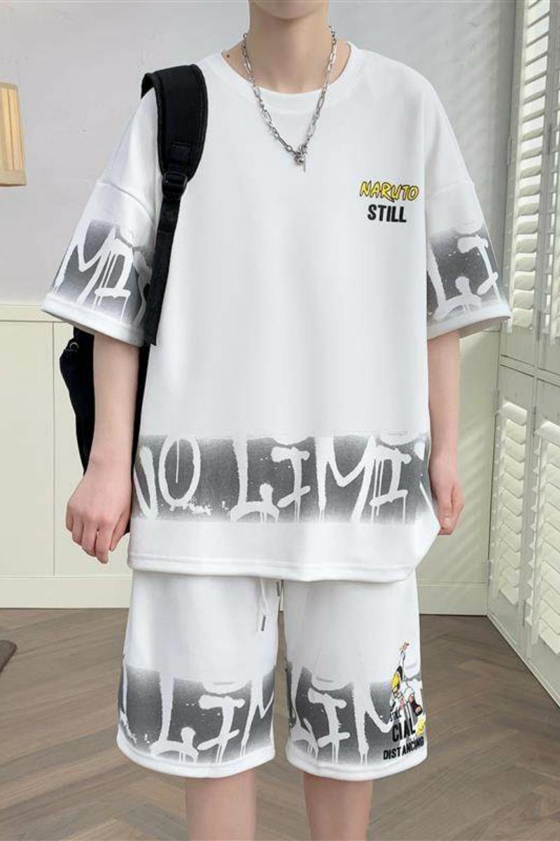 TZ23609-特P55夏季短袖T恤男套装休闲两件套,男装T恤,电商D310B