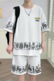TZ23609-特P55夏季短袖T恤男套装休闲两件套，男装T恤，电商D310B