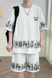 TZ23609-特P55 夏季短袖T恤男套装休闲两件套图片