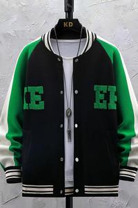 71922-P75棒球服男秋季潮牌宽松休闲夹克春秋潮流运动美式外套图片