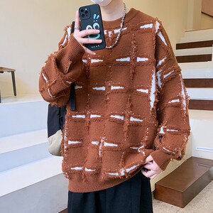 84525-P60秋冬休闲圆领毛衣男针织打底衫图片