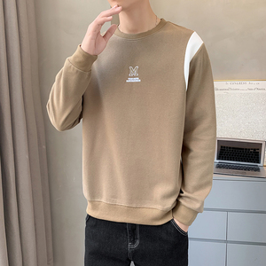 83289-P45撞色拼接男士休闲卫衣2023春秋季新款长袖t恤男装圆领图片
