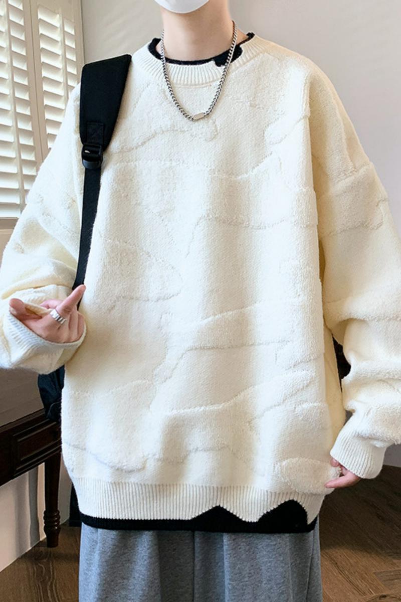 84670-特P58秋冬新款休闲毛衣男长袖针织衫港风宽松打底衫,男装针织衫/毛衣,电商D310B