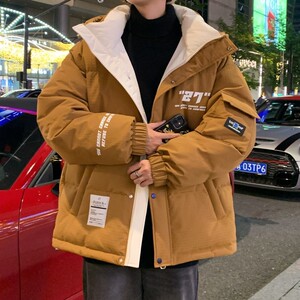 79002-P235新款冬季羊羔绒羽绒服男士双面穿宽松保暖情侣外套图片