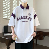 84068-P40青少年男短袖t恤新款夏季翻领衫学生宽松半袖休闲，男装T恤，电商D310B