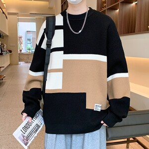 84546-P50 秋冬休闲圆领毛衣男针织打底衫图片
