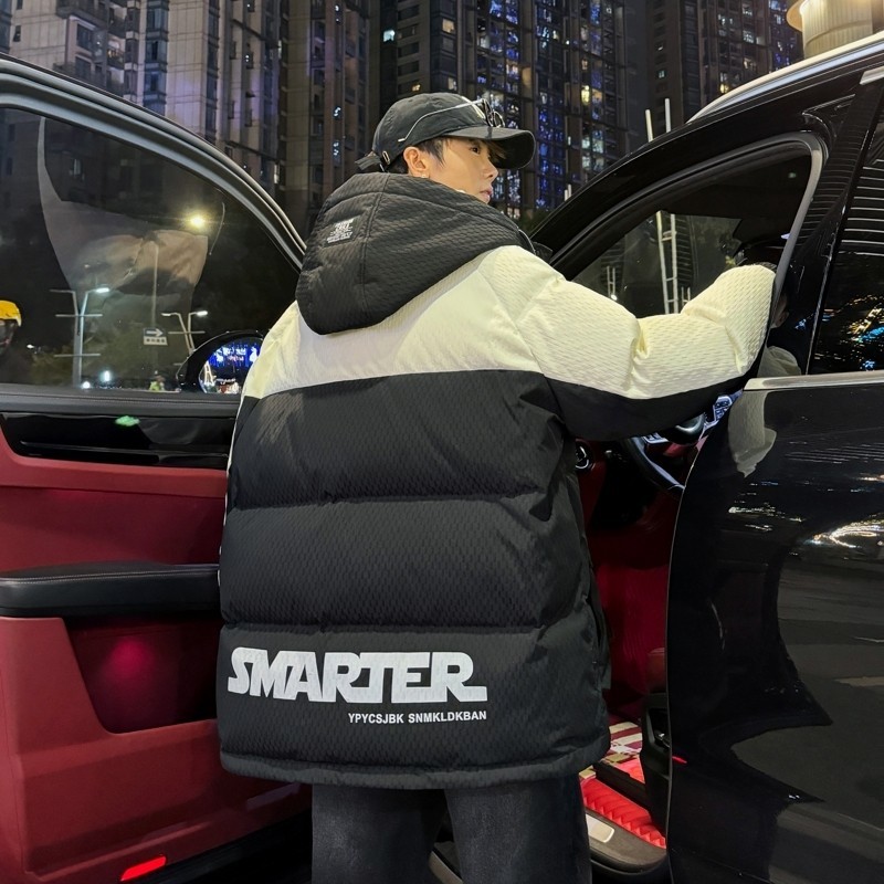 79011-特P258羽绒服男冬季连帽新款时尚潮流休闲宽松保暖外套,男装羽绒服,电商D310B
