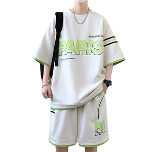 TZ24359-特P50套装男夏季青少年短袖短裤搭配一套休闲运动两件套图片