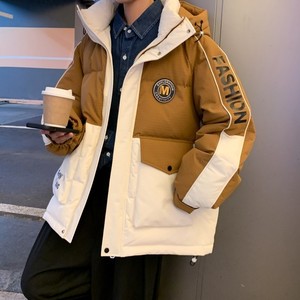 79003-P235羽绒服学生宽松百搭冬季潮男女情侣装oversi风面包服图片