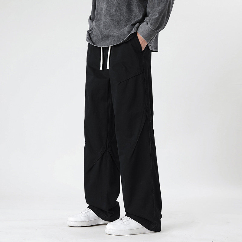GSY5076-特P55纯棉水洗休闲裤美式高街宽松直筒阔腿长裤男,男装休闲裤,电商D310B