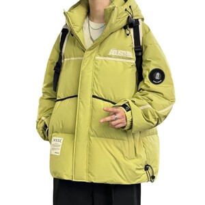 79009-特P258男生羽绒服男外套连帽风宽松潮流冬季加厚防风保暖图片