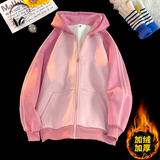 GSY891特P60开衫卫衣男冬季潮牌加绒加厚连帽美式高街重磅外套，男装卫衣，电商D310B