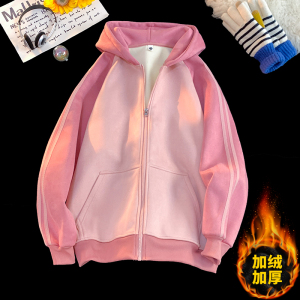 GSY891特P60开衫卫衣男冬季潮牌加绒加厚连帽美式高街重磅外套图片