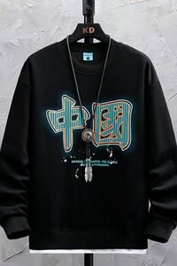 73820-P45卫衣男秋季圆领男士春秋款男装2023新款秋装潮牌ins