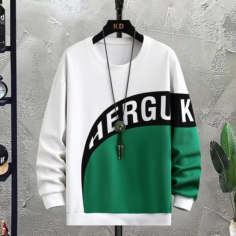 73806-P45美式卫衣男士春秋季圆领长袖潮ins潮牌夏天薄款宽松，男装卫衣，电商D310（原电商305）