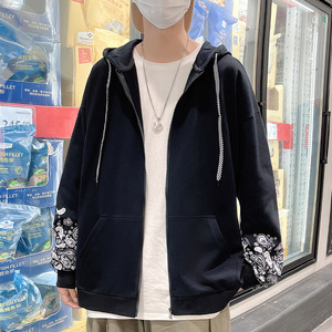 得物二开GSY9915-特P55卫衣男连帽宽松休闲服开衫外套图片