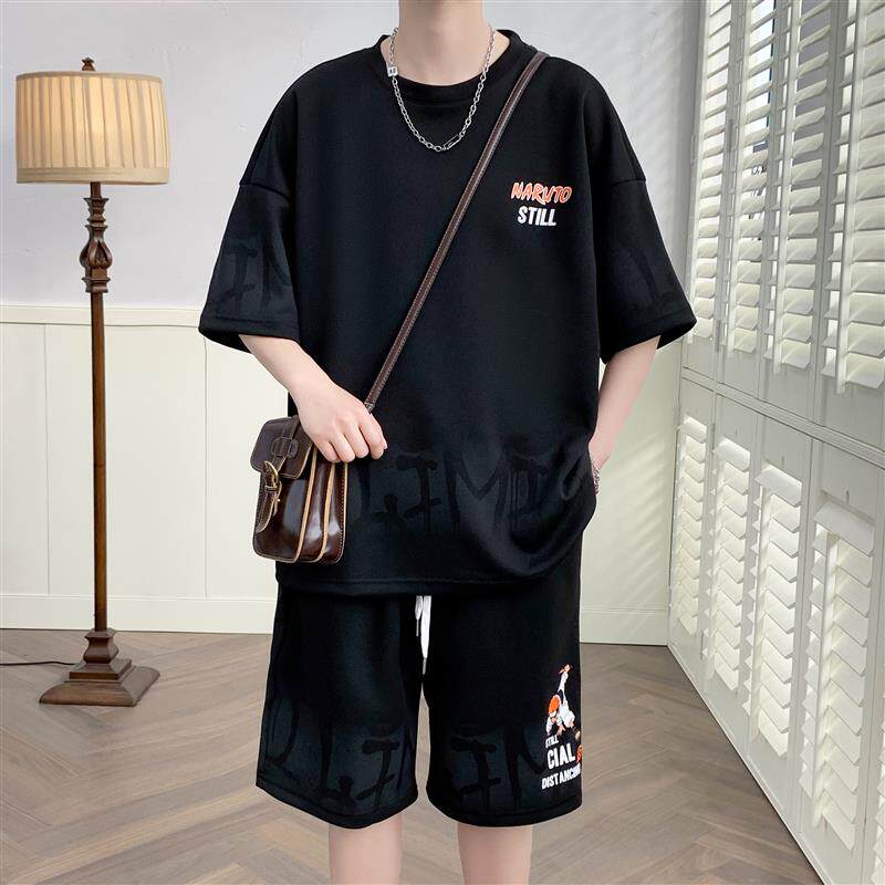 TZ23609-特P55夏季短袖T恤男套装休闲两件套,男装T恤,电商D310B