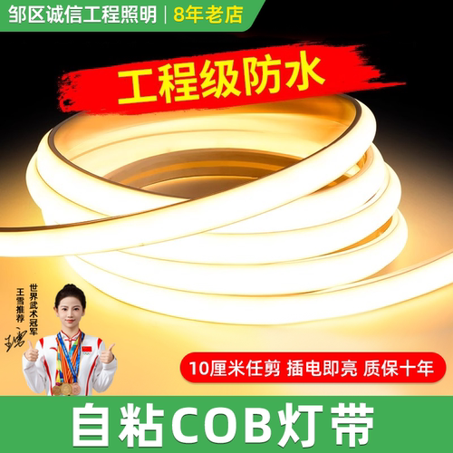 COB防水灯带软灯条220v嵌入式