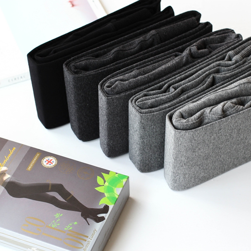 打底袜加绒保暖黑灰色