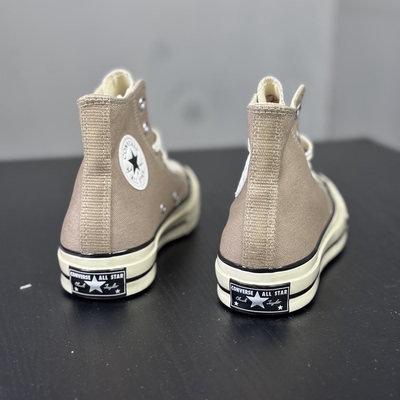 CONVERSE匡威1970S 浅咖啡色高帮透气休闲帆布鞋板鞋A06520C N仓